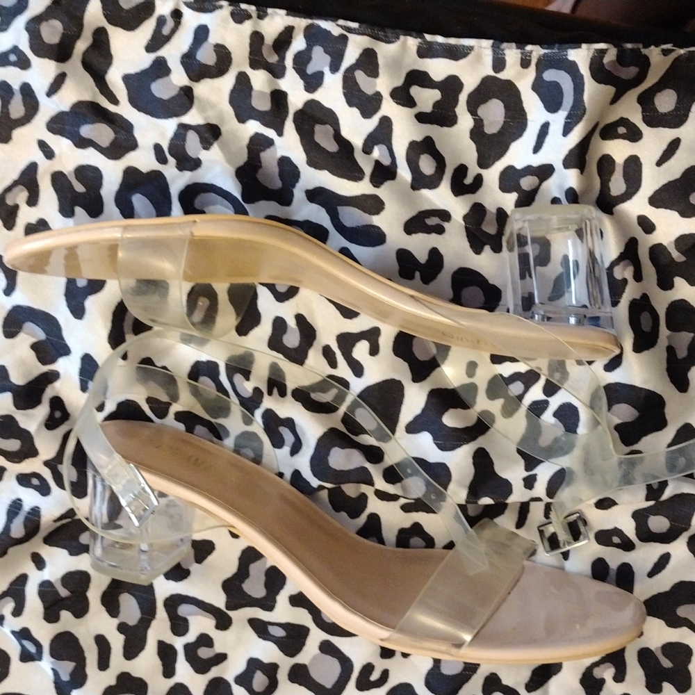 Clear Chunky Heels